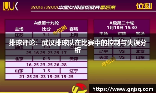 排球评论：武汉排球队在比赛中的控制与失误分析